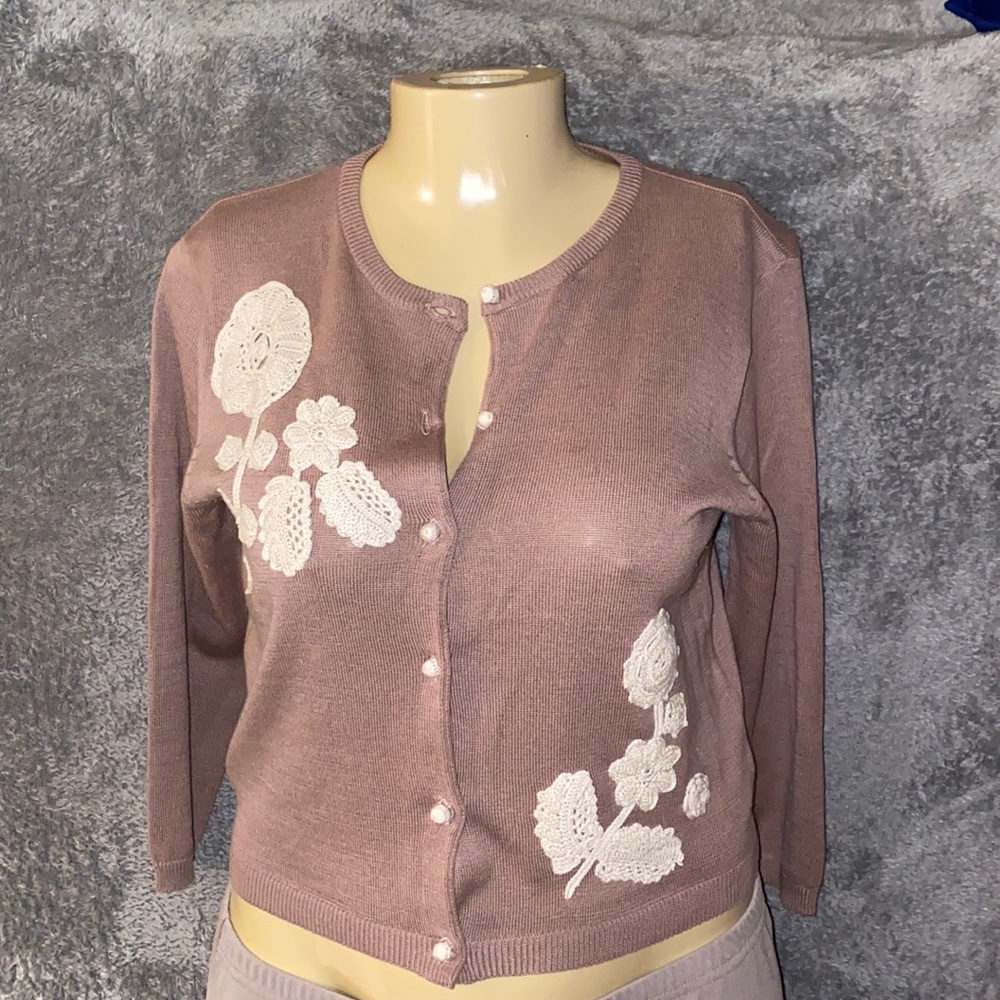 Jones wear jeans Cotton Button down sweater
